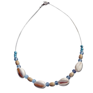 Seestern Halskette Modeschmuck aus Kauri Muscheln & Nylonperlen/119