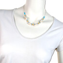 Seestern Halskette Modeschmuck aus Kauri Muscheln & Nylonperlen/119 Tuerkis_ 5 Stueck