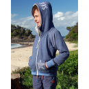SEESTERN Jungen Kapuzen Sweat Jacke Kapuzen Pullover Hoody Sweater 92-152 /1903_bl_wt