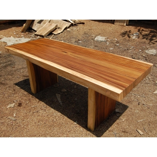 Massivholz Esstisch aus Suar Holz sauber rechteckig geschnitten 200x80 cm 142 Kg