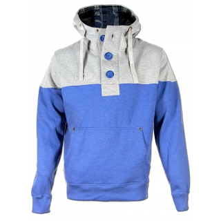SEESTERN Herren Kapuzen Sweatshirt Pullover m.Knopfleiste Jumper Sweater GrS-XXL /1641 Blau S