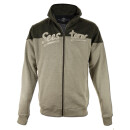 SEESTERN Herren Stehkragen Sweat Shirt Jacke Pullover Zip Hoody Sweater Gr.S-XXL /1748 Beige melange - Dunkelgrau S