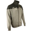 SEESTERN Herren Stehkragen Sweat Shirt Jacke Pullover Zip Hoody Sweater Gr.S-XXL /1748 Beige melange - Dunkelgrau S