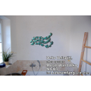 SEESTERN Fischschwarm Metall Wand Deko Verzierung Hänge Wand Dekoration 80cm /1809.petrol