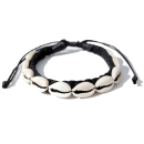 SEESTERN Kauri Muschel Armband / Armbänder Surfer Shell Bracelet /2001 Schwarz_1 Stueck