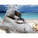 SEESTERN Kauri Muschel Armband / Armbänder Surfer Shell Bracelet /2001 Schwarz_1 Stueck