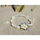 SEESTERN Kauri Muschel Armband / Armbänder Surfer Shell Bracelet /2005 Weiß_3 Stueck