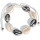 SEESTERN Kauri Muschel Armband / Armbänder Surfer Shell Bracelet /2009 Weiß_Silber_1 Stueck
