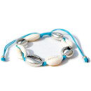 SEESTERN Kauri Muschel Armband / Armbänder Surfer Shell Bracelet /2010 Tuerkis_1 Stueck
