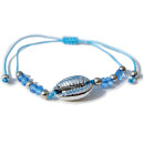 SEESTERN Kauri Muschel Armband / Armbänder Surfer Shell Bracelet /2013 Tuerkis_1 Stueck
