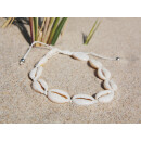 Seestern Fußkette Modeschmuck aus Kauri Muscheln Surfer Shell Anklet /2002 Weiß_1 Stueck