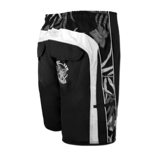 SEESTERN Herren Boardshorts Badeshorts mit Gummizug hinten& Eingrifftaschen S-3XL mittellang 47-49cm /1843