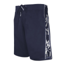 SEESTERN Herren Boardshorts Badeshorts mit Gummizug hinten& Eingrifftaschen S-3XL mittellang 47-49cm /1843 Blau L