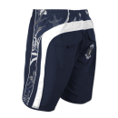 SEESTERN Herren Boardshorts Badeshorts mit Gummizug hinten& Eingrifftaschen S-3XL mittellang 47-49cm /1843 Blau L