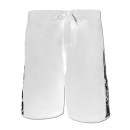 SEESTERN Herren Boardshorts Badeshorts mit Gummizug hinten& Eingrifftaschen S-3XL mittellang 47-49cm /1843 Weiß S
