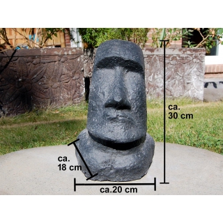 Moai Osterinsel Garten Statue Figur Skulptur Hhe: 30 cm Steingu fr innen & auen /1887