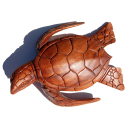 Naturalistische Holzschnitzkunst von Bali Schildkröte Turtle 26 x 20 cm /2080