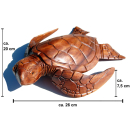Naturalistische Holzschnitzkunst von Bali Schildkröte Turtle 26 x 20 cm /2080