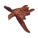 Seestern Sportswear Naturalistische Holzschnitzkunst von Bali Schildkröte Turtle 33 x 45 cm cm /2080