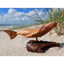Seestern Sportswear Naturalistische Holzschnitzkunst von Bali Buckelwal Wal 29 x 12 x 17 cm /2081