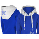 SEESTERN Kinder Langes Kapuzen Sweat Shirt Pullover Hoody Sweater Gr.116-164 /1805 Royal Blau_Weiß 110 - 116