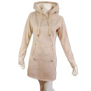 SEESTERN Damen Langes Kapuzen Sweat Shirt Pullover Hoody Sweater Gr.XS-3XL /1525 Creme_Altweiß 2XL