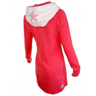 SEESTERN Damen Langes Kapuzen Sweat Shirt Pullover Hoody Sweater Gr.XS-3XL /1525 Sorbet XS