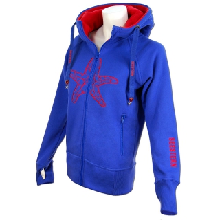 SEESTERN Damen Kapuzen Sweat Shirt Jacke Pullover Zip Hoody Sweater Gr.XS-XXL /1520 Royal Blau M