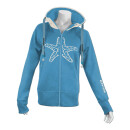 SEESTERN Damen Kapuzen Sweat Shirt Jacke Pullover Zip Hoody Sweater Gr.XS-XXL /1622 Hellblau XS