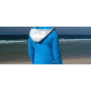 SEESTERN Damen Kapuzen Sweat Shirt Jacke Pullover Zip Hoody Sweater Gr.XS-XXL /1622 Hellblau XS