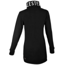SEESTERN Damen Fleecejacke mit Stehkragen 2WegeZipper Fleecemantel Fleece XS-4XL /1628 Schwarz_Weiß L