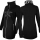 SEESTERN Damen Fleecejacke mit Stehkragen 2WegeZipper Fleecemantel Fleece XS-4XL /1628 Schwarz_Weiß L