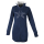 SEESTERN Damen Fleecejacke mit Stehkragen 2WegeZipper Fleecemantel Fleece XS-4XL /1628 Navy_Weiß 2XL