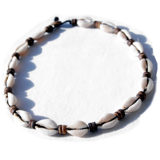 Seestern Halskette Modeschmuck aus Kaurimuscheln & Kokosperlen /101 Braun_ 3 Stueck