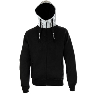 SEESTERN Herren Kapuzen Sweat Shirt Jacke Pullover Zip Hoody Sweater Gr.XS-L /1442 Schwarz_Grau S