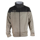 SEESTERN Herren Stehkragen Sweat Shirt Jacke Pullover Zip Hoody Sweater Gr.S-XXL /1747 Beige melange - Dunkelgrau XL