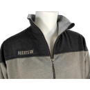 SEESTERN Herren Stehkragen Sweat Shirt Jacke Pullover Zip Hoody Sweater Gr.S-XXL /1747 Beige melange - Dunkelgrau XL