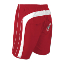 SEESTERN Herren Boardshorts Badeshorts mit Gummizug hinten& Eingrifftaschen Gr.L(34) mittellang 49cm /1844 Rot L