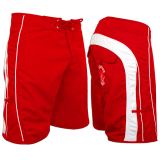 SEESTERN Herren Boardshorts Surfshorts Boardshort Surf Shorts Badeshorts in Gr.L(34) mittellang 49cm /2044 Rot L