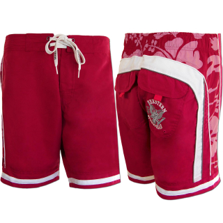 SEESTERN Herren Boardshorts Surfshorts Boardshort Badeshorts mit Gummizug hinten S-3XL mittellang 47-49cm /1943 Bordeaux L