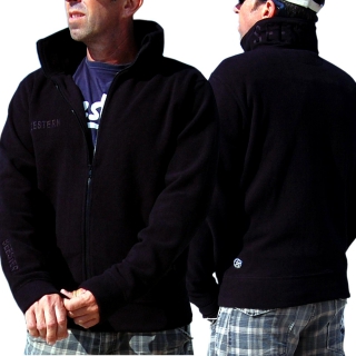 SEESTERN Herren Fleece Jacke mit Stehkragen Pullover Sweater Gr.S-XXL /2149 Schwarz S