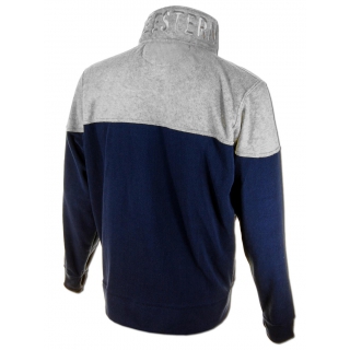 SEESTERN Herren Fleece Jacke mit Stehkragen Pullover Sweater Gr.S-XXL /2149 Blau-Grau L
