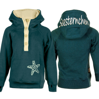 SEESTERN CHEN Kinder Kapuzen Sweat Shirt Kapuzen Pullover Hoody Sweater 92-128 /2001 Petrol 86-92