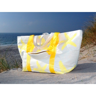 SEESTERN große stabile Baumwoll Canvas Strandtasche Beachbag Bade Trage Tasche /2002