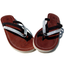 SEESTERN Damen Leder Zehentrenner Zehensandale Zehensteg Sandalen in Größe 36-44 /2121 Schwarz EUR 42