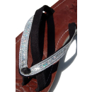 SEESTERN Damen Leder Zehentrenner Zehensandale Zehensteg Sandalen in Größe 36-44 /2121 Schwarz EUR 42