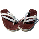 SEESTERN Damen Leder Zehentrenner Zehensandale Zehensteg Sandalen in Größe 36-44 /2121 Weiß EUR 43