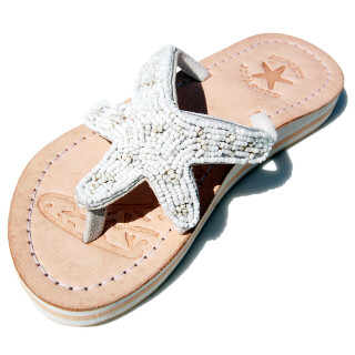 SEESTERN Mädchen Leder Zehentrenner Zehensandale Zehensteg Sandalen in Gr.25-36 /2100 Weiß EUR 34
