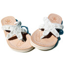 SEESTERN Mädchen Leder Zehentrenner Zehensandale Zehensteg Sandalen in Gr.25-36 /2100 Weiß EUR 34