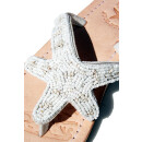 SEESTERN Mädchen Leder Zehentrenner Zehensandale Zehensteg Sandalen in Gr.25-36 /2100 Weiß EUR 36